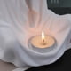 thumbnail image 4 of Portavelas fantasma, artesanía de resina de Halloween para suministros de fiesta en casa, color blanco, 4 of 4