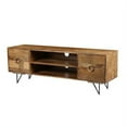 thumbnail image 2 of 63 Inch Mango Wood TV Cabinet with Spacious Storage, Natural Brown and Black - Saltoro Sherpi, 2 of 10