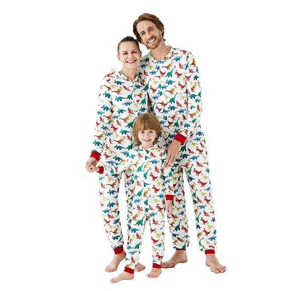 Pijama PATPAT, mono navideño con capucha, familia de dinosaurios