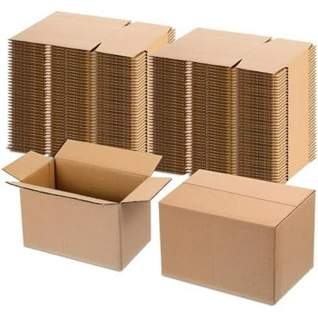 75 Pack Small Shipping Boxes Corrugated Cardboard Mailing Boxes Small Mailing Packing Box for Packing, Moving, Business, 6.9 x 4.5 x 3.7 inches