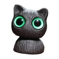 thumbnail image 3 of Estatua de gato en miniatura para mascota de té, adorno de gato de ojos grandes, obra de arte moderna de Kungfu Ojos verdes, 3 of 9
