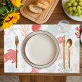 thumbnail image 2 of Placemat Red Coral Turtles Starfish Jellyfish Shells Placemats for Dining Table Sea Creature Washable Table Mats for Party Kitchen Dining Decoration, 2 of 7