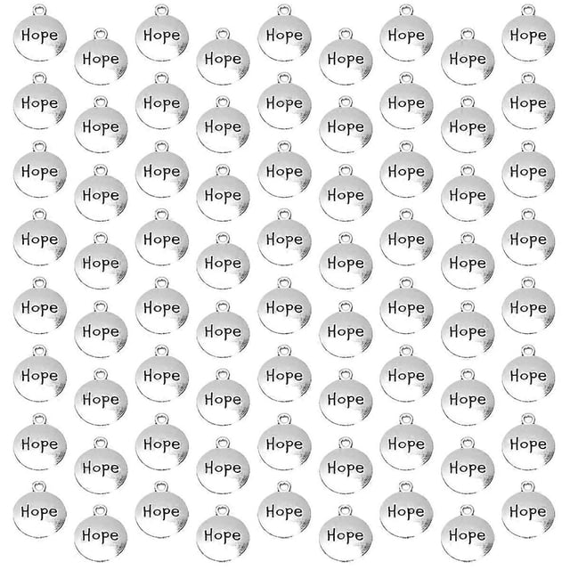 Metal Charms For Crafts 100Pcs Round Shape DIY Accessory Suitable For Jewelry Making In Silver Perfect For Bracelets Earrings