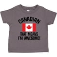 thumbnail image 3 of Inktastic Canada Flag Awesome Canadian Boys or Girls Toddler T-Shirt, 3 of 5