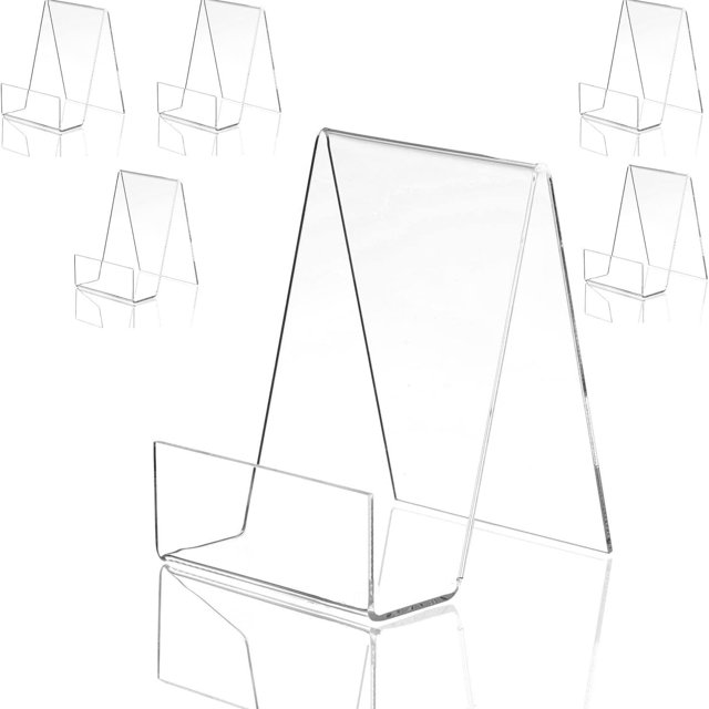 QPENWEI 10 pièces Support de Livre Transparent en Acrylique, Support de Marchandises comme Serre-Livres et Support