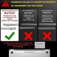 thumbnail image 2 of Compatible with MacBook Air 13.6-inch M2 A2681 M3 A3113 20222024 with touch ID, plastic case, transparent glass, 2 of 5
