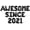 Black, variant on Letter & Number Balloons - AWESOME SINCE 2021 16" Inch Alphabet Letters Foil Mylar Balloon Birthday Party Banner (Black)