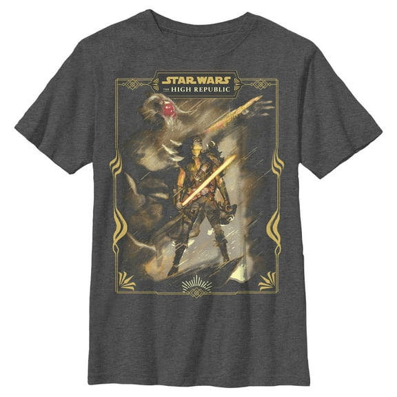 Boy's Star Wars The High Republic Marchion Ro  Graphic Tee Charcoal Heather Large