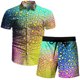 thumbnail image 5 of Conjuntos de Tops Para Hombre Camisas Informales Conjuntos de Blusas Cárdigan Con Botones de Cobertura Conjunto de Pantalones de Playa de Manga Corta Con Estampado de Cobertura Odeerbi ODB152187, 5 of 5