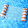 thumbnail image 1 of PVC Été Gonflable Pliable Flottant Rangée Piscine Hamac Matelas Pneumatiques Lit Plage Sports Nautiques Chaise Longue Rayée orange, 1 of 6