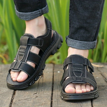 

Open Toe Hook And Loop Sandals Non-Slip Comfortable Beach Shoes Summer
