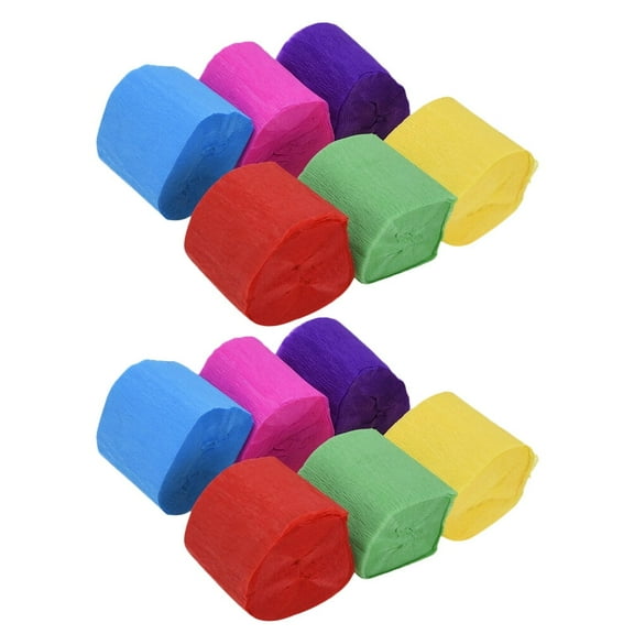 WHAMVOX 12Pcs Party Crepe Paper Streamers for Tent Effect Spirals of Color Summer Showers Theme Parties