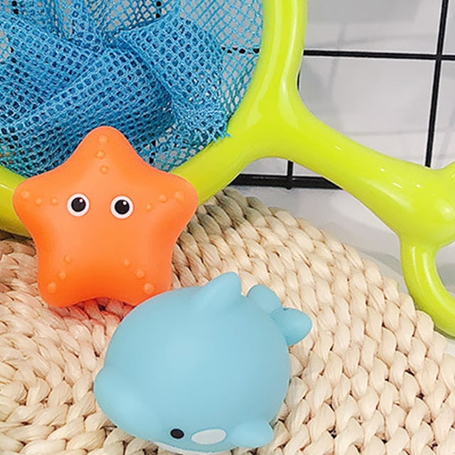 Juguetes flotantes para bañera para bebés, juguetes de baño para bebés, juguetes para animales de baño con luz de inducción para niños pequeños, juguete flotante intermitente, diseño fácil de usar