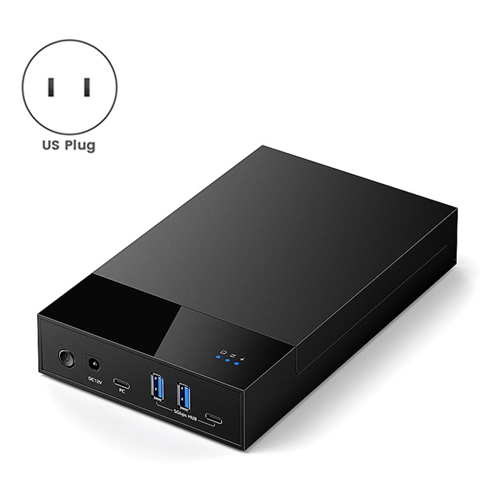 USB 3.0 to 3.5inch SATA Drive Docking Station External Hard Disk Enclosure for 3.5 2.5 Inch SATA SSD HDD 20TB US Plug