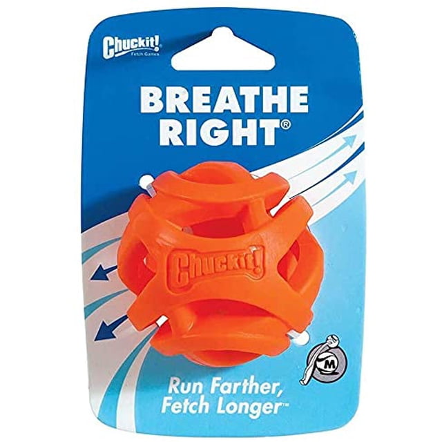 Chuckit! Pack de 2 Pelotas Breathe Right Medianas para Jugar a Buscar 14 cm