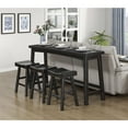 thumbnail image 6 of Lexicon Caspian 4-Piece Pack Wood Counter Height Set in Black, 6 of 6
