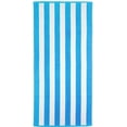thumbnail image 2 of Maya Island Cabana Stripe Beach Towels 35x70 Terry Velour 2-Pack (Turquoise/White) 18.75 Lbs per Dz 100% Cotton, 2 of 2