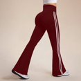 thumbnail image 5 of Women's Retro Wide Leg Side Striped Sports Pants Casual Loose Yoga Pants with Pockets, 5 of 5