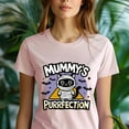 thumbnail image 5 of Funny Halloween Cat Shirt, Wrapped Kitty Graphic Tee, Short Sleeve Top, Navy, Size 3XL, 5 of 6