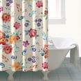 thumbnail image 4 of Pioneer Flower Floral Print Pattern Shower Curtain 72"x72" ,Bathroom Decorative Shower Curtains Set with 12 Hooks,Modern Waterproof Washable Shower Curtain, 4 of 6