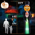 thumbnail image 3 of OurWarm 12Ft Giant Halloween Inflatables Pumpkin Skeleton Halloween Decorations Blow Up with LED Light Inflatables Outdoor Decor, 3 of 3