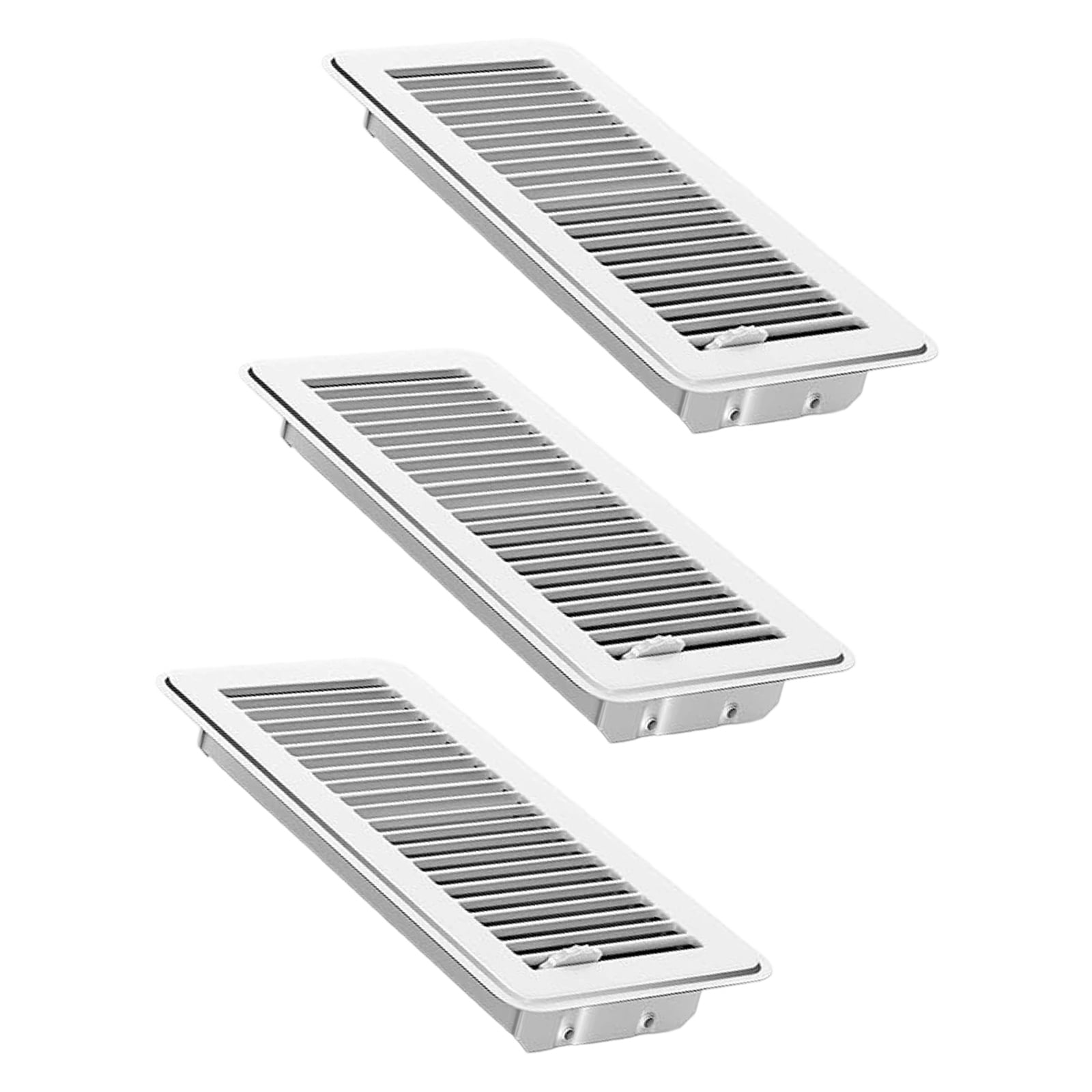 3 Divisions 4x10 Inch Metal Floor Register Covers for Wall Ceiling Permanent Attractive Design