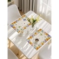 thumbnail image 5 of Watercolor Flowers Placemats Set of 4, Spring Sunflowers Daisy Butterflies Beige Placemats for Dining Table, Place Mats for Kitchen Tabletop, Waterproof Wipeable Dining Table Mats Set, 5 of 9