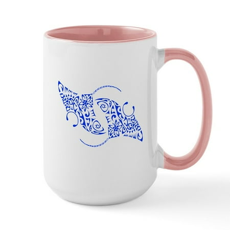 

CafePress - Manta Ray Spiral Ceramic Mug - 15 oz Ceramic Large Mug