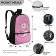 thumbnail image 5 of HUIACONG Pink Axolotl School Backpack for Teen Boys Large Capacity Ergonomic Padded Shoulder Straps for Kids Ages 6‑18 Daily Use, 5 of 6