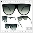 thumbnail image 2 of Classic Oversized Flat Top Oversized Thin Plastic Racer Fashion Sunglasses Black - Green, 2 of 8
