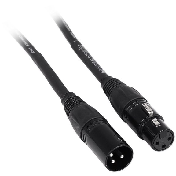 Rockville RCXFM50P-B 50ft Female to Male REAN XLR Cable, 100% OFC, 90% Spiral Shielding, Durable PVC Jacket, Low Interference, for Live and Studio Use