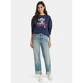 thumbnail image 2 of Disney Stitch Women’s Christmas Graphic Sweatshirt with Long Sleeves, Sizes XS-XXL, 2 of 5