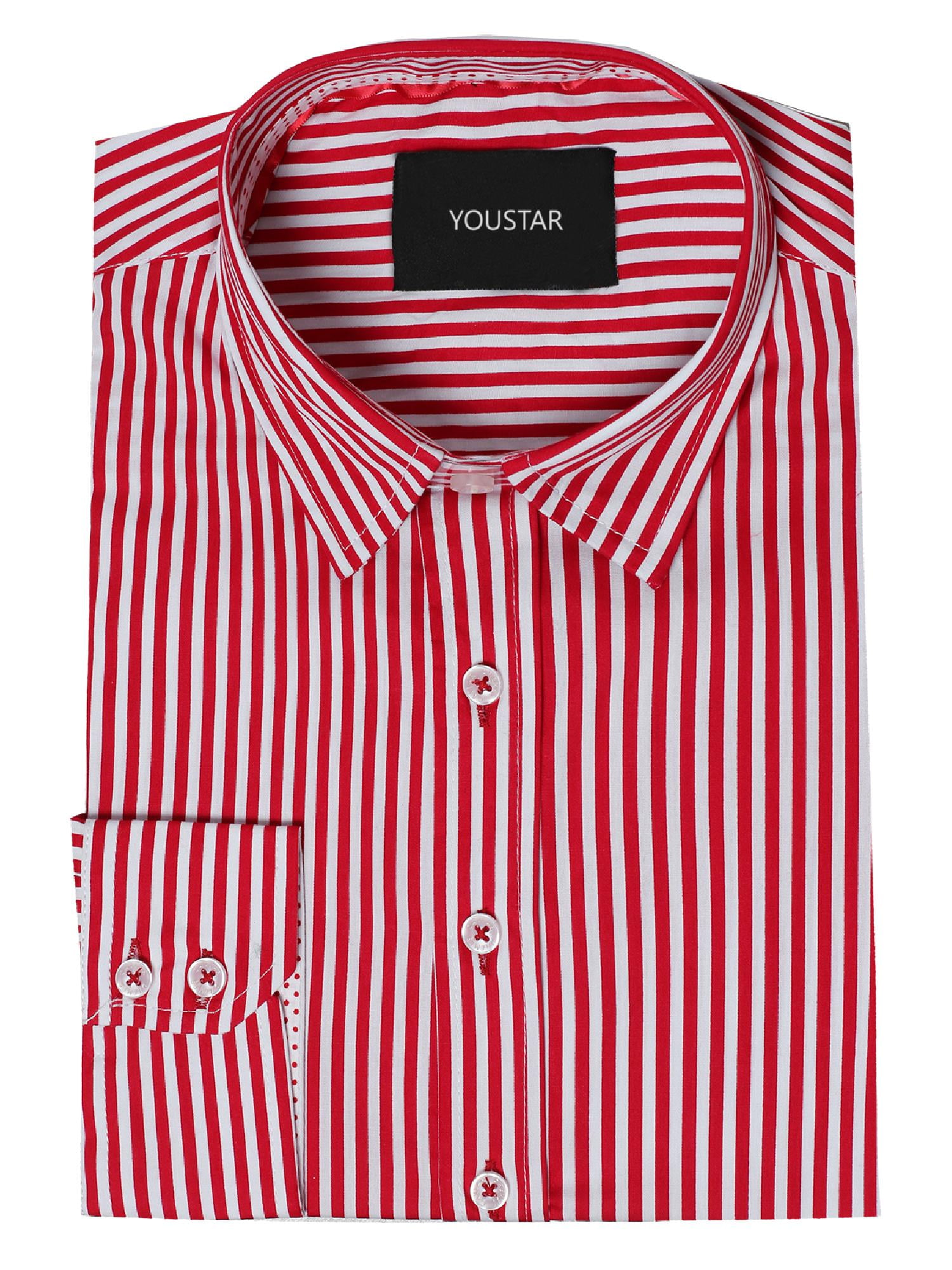Men's Button-Down Shirt with Checkered Contrast Trim