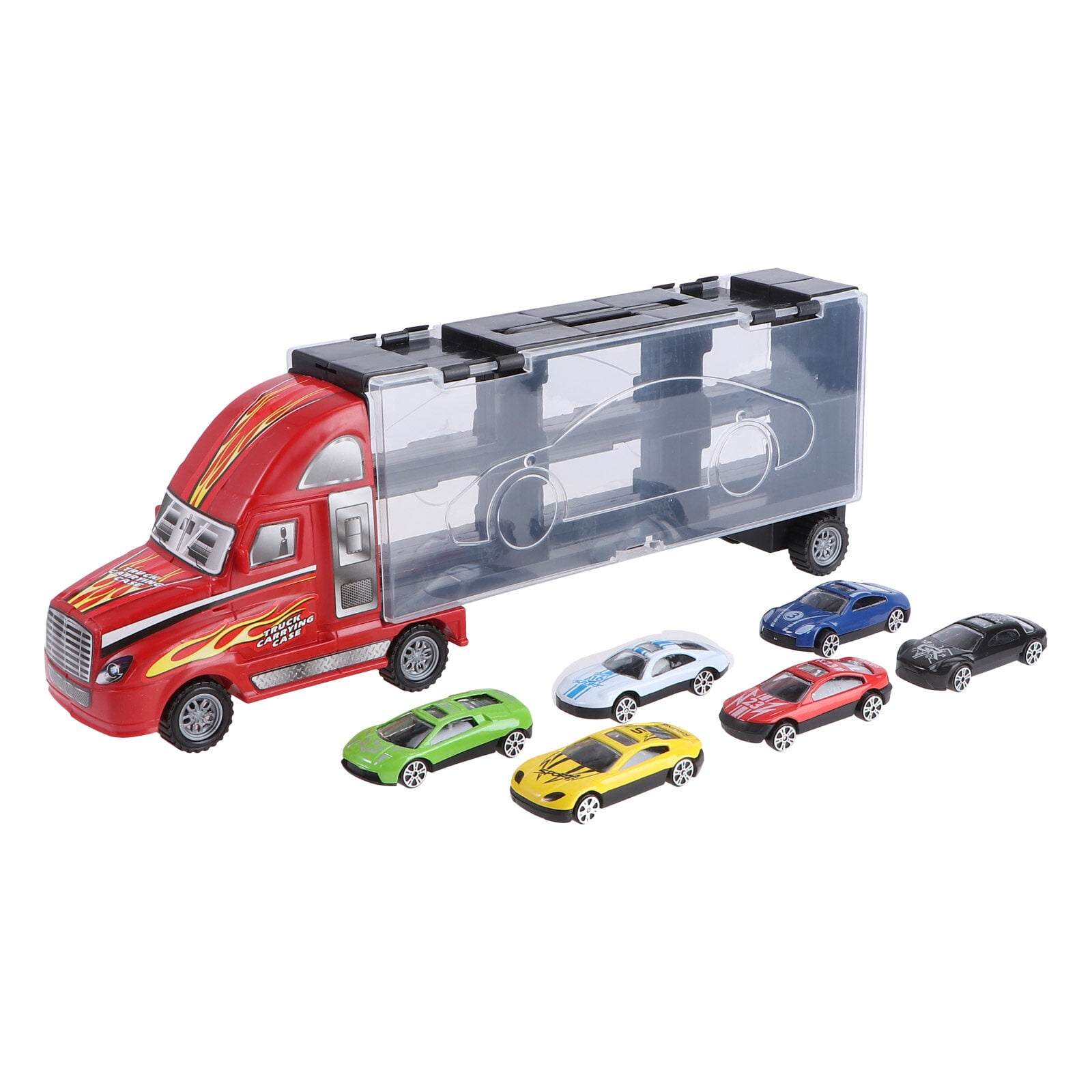 Kids Boys Toy Car Model Inertia Portable Transport Truck Engineering Vehicle Model Alloy Metal