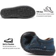 thumbnail image 5 of Mens Casual Dress Shoes Leather Sneakers Lightweight Comfortable Hand Made Flats Classic Shoes for Walking Business Working Office Travel Driving Footwear, 5 of 9