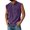 Purple #036, variant on Mens Sleeveless Shirt Quarter Zip Muscle Tank Top Washed Vintage Shirts Chest Pocket Casual Retro Summer Top, 3XL