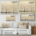 thumbnail image 4 of Designart "Tranquil Beige Trees V" Landscape Trees Floater Framed Canvas Wall Art, 4 of 5