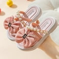 thumbnail image 2 of Girl Sandals Girl Children Shoes Comfortable Soft Soled Slippers Fashionable Flower Pearl Beach Sandals And Slippers #Pink, 2 of 7