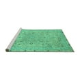 thumbnail image 2 of Ahgly Company Machine Washable Indoor Square Abstract Turquoise Blue Modern Area Rugs, 8' Square, 2 of 4