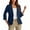 Blue, variant on Blazers for Women Lightweight 3/4 SleeveSuit Fashion V-Neck Coat Casual Business Blazer Jacket with Pockets and Padded Shoulder Classic Working Dressy