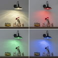 thumbnail image 7 of FSLiving Cordless Dimmable 1W LED White Light with RGB Color Battery Run Remote Control Color Changing Black Metal Wall Mounted Lighting for Decor Party,Easy to Install,Battery Not Included - 2 Lights, 7 of 7
