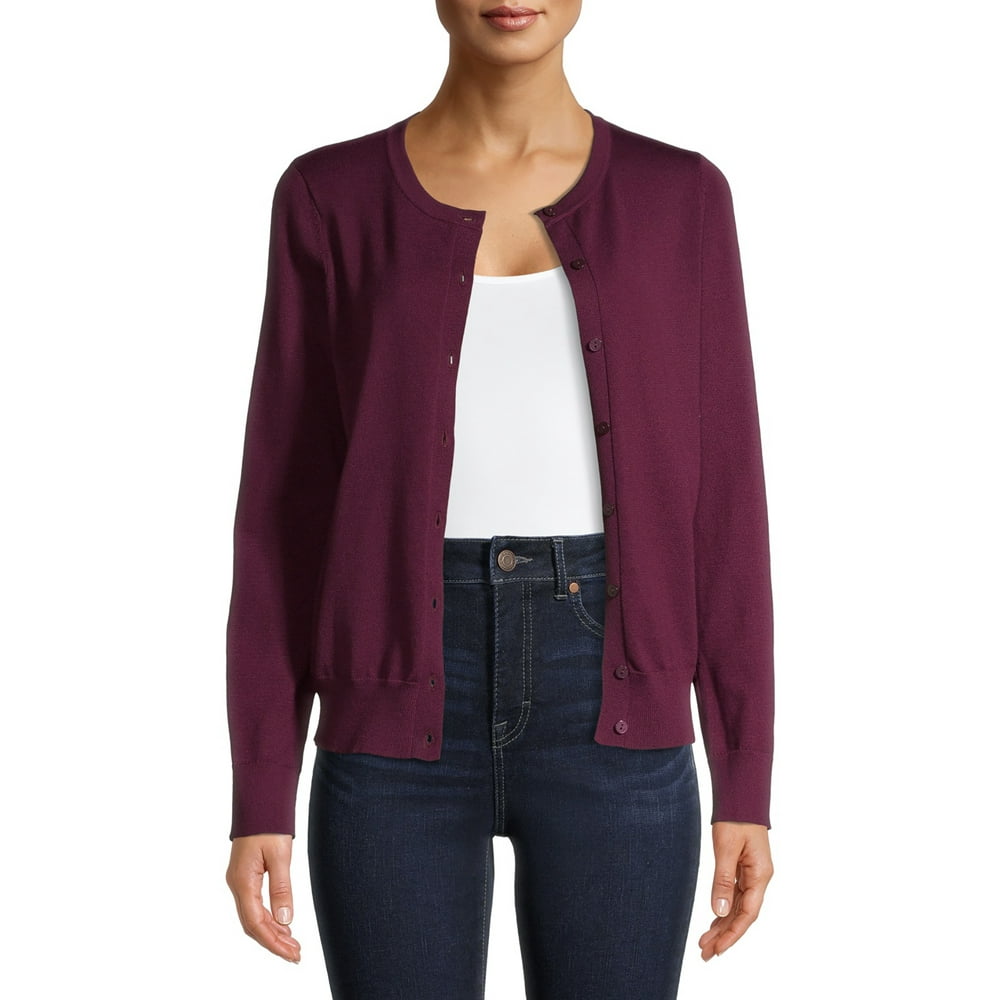 Time and Tru Time and Tru Women's Everyday Cardigan Sweater Walmart