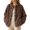 Coffee, variant on Warm Jackets for Women Long Sleeve Crew Neck Solid Color Winter Heart Print Button Pocket Fleece Lined Jackets