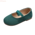 thumbnail image 2 of LYHaoo Girls Summer Casual Dress Shoes Lightweight Round Toe Ballet Flats for Girls School Wedding Party Shoes,Green,Sizes 8.5(6.1") Toddler, 2 of 7