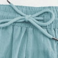 thumbnail image 6 of BiZtdJrK Mens Linen Cargo Shorts Summer Casual Loose Elastic Waist Drawstring Lightweight Beach Vacation Shorts with Pockets Sky Blue XXL, 6 of 8