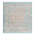 thumbnail image 3 of Unique Loom New Classical Collection Area Rug - Olympia (4' Square Light Blue/Ivory), 3 of 7
