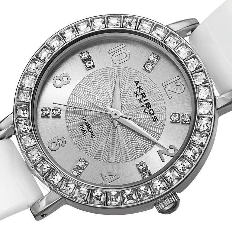 AK758SSW Swiss Quartz Crystal Bezel Markers Ceramic Womens  display picture 2