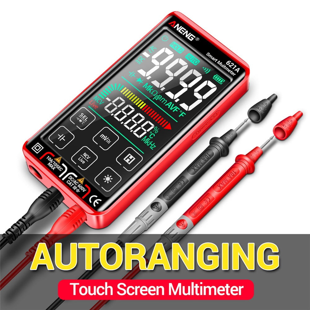 621A Touch Screen Intelligent Digital Multimeter 9999 Counts Auto Range Rechargeable NCV Universal Meter Ammeter