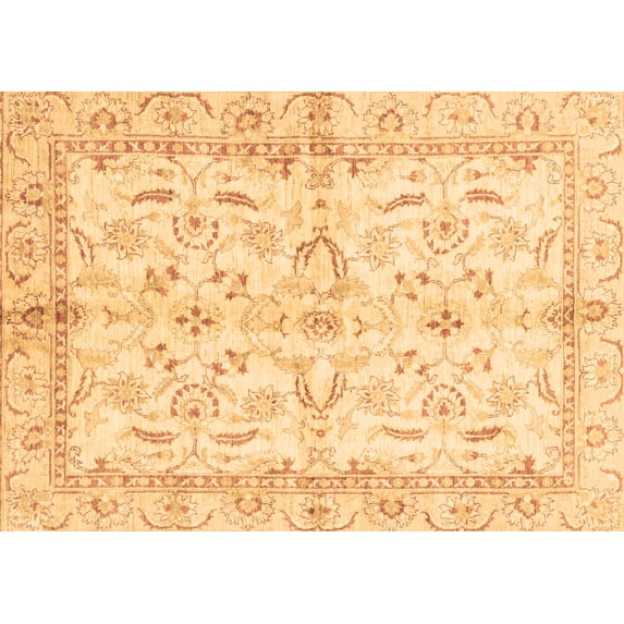 Ahgly Company Indoor Rectangle Oriental Brown Modern Area Rugs, 4' x 6'