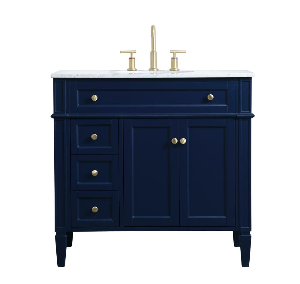 Elegant Lighting 36 inch single bathroom vanity in blue